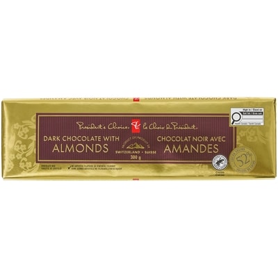 President's Choice Dark Chocolate Bar With Almonds 300 g, $2.83/100g