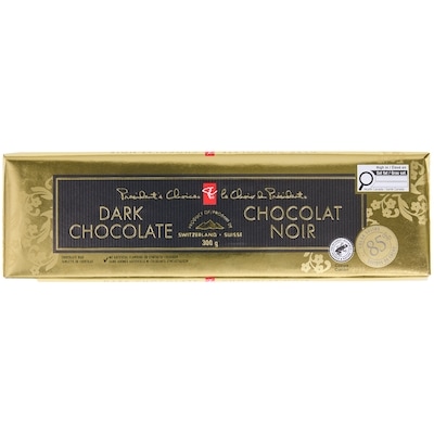 President's Choice Dark Chocolate Bar 300 g, $3.00/100g