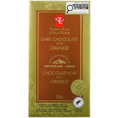 le Choix du Président Tablette de chocolat noir avec orange 100 g, 4,29 $/100g