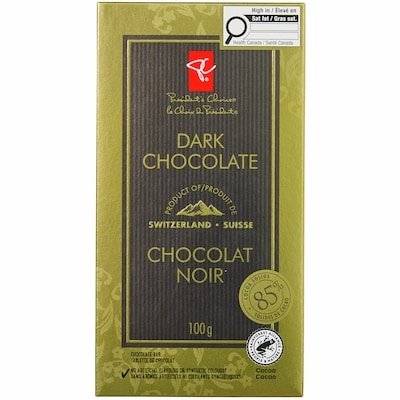 le Choix du Président Tablette de chocolat noir 100 g, 4,29 $/100g