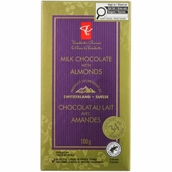 le Choix du Président Tablette de chocolat au lait avec amandes 100 g, 4,29 $/100g