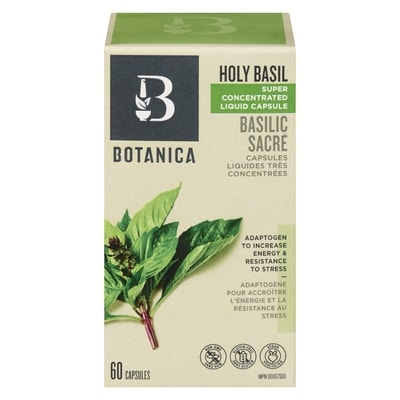 Botanica Super Concentrated Liquid Capsule Holy Basil 60 ea, $0.67/1ea