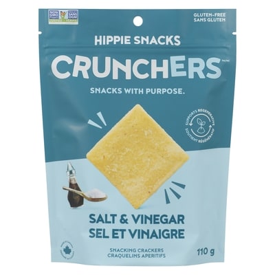 Hippie Snacks Craquelins aperitifs sel et vinaigre 110 g, 6,26 $/100g
