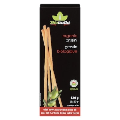 Bioitalia Organic Grissini 120 g, $2.50/100g