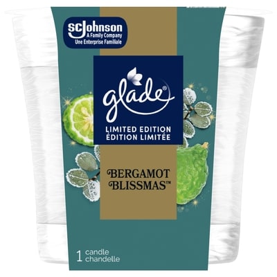 Glade Chandelle parfumée chandelle à une mèche, Bergamot Blissmas™ 1 ea, 6,50 $/1ch