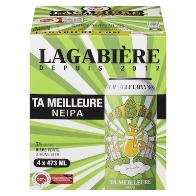 LAGABIERE Bière forte ta meilleure neipa (Pièce d’identité requise au moment du ramassage) 4x473.0 ml, 0,69 $/100ml