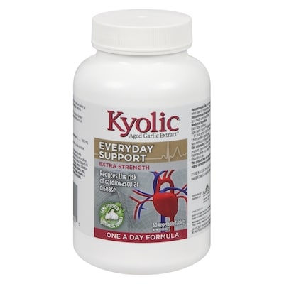 Kyolic Aged Garlic Extract Everyday Support Extra Strength One A Day Formula 60 ea, $0.42/1ea