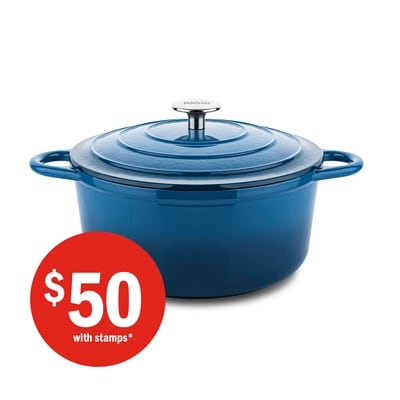 Kuhn Rikon $50 with 20 stamps - Cast Iron Dutch Oven 3.9L 1 ea, $250.00/1ea