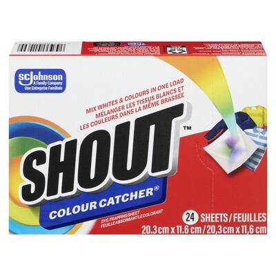 Shout Feuille absorbant le colorant 1 ea, 10,99 $/1ch