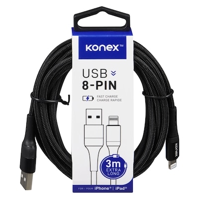  Câble USB à 8 broches, 3 m 1 ea, 7,00 $/1ch