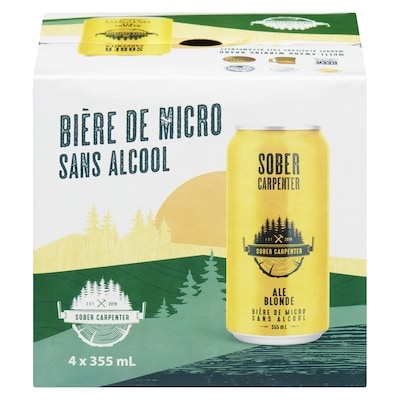 Sober Carpenter Bière de micro sans alcool ale blonde 4x355.0 ml, 0,80 $/100ml