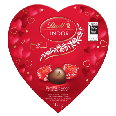 Lindt LINDOR Amour Milk Chocolate Hearts Box 108 g, $16.67/100g