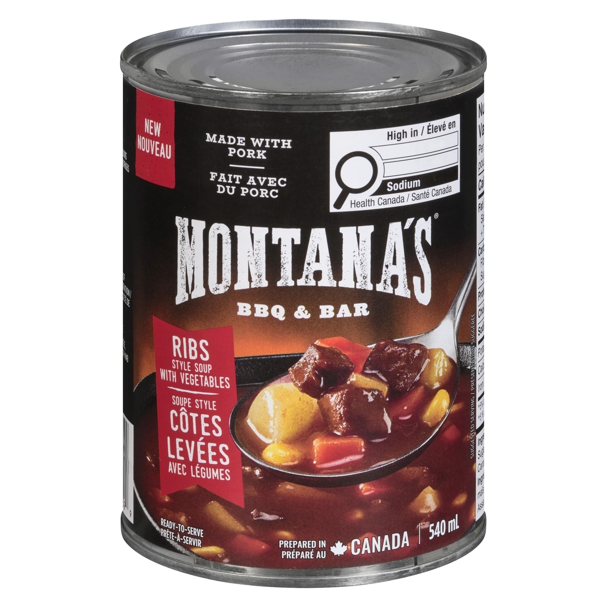 Montana's Soupe style côtes levées avec légumes 540 ml, 0,70 $/100ml