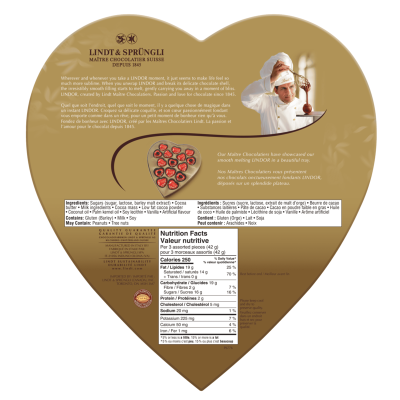 LINDOR Amour Assorted Chocolate Hearts Box