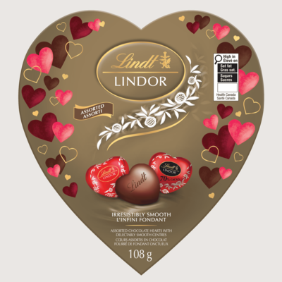 Lindt Assorted Chocolate Hearts With Delectably Smooth Centres Assorted 108 g, $24.06/100g