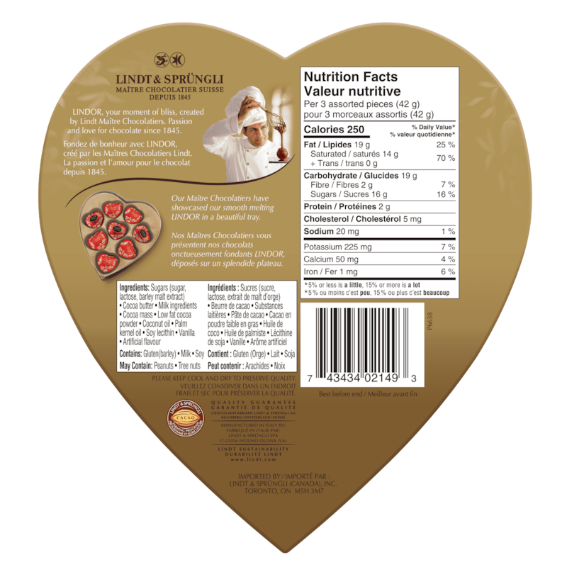 LINDOR Amour Assorted Chocolate Hearts Box