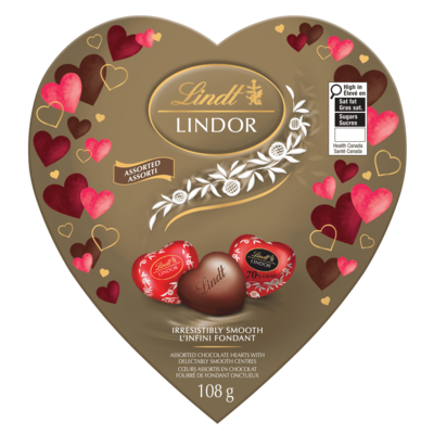 Lindt LINDOR Assortiment Amour de chocolats en forme de cœur 108 g, 14,81 $/100g