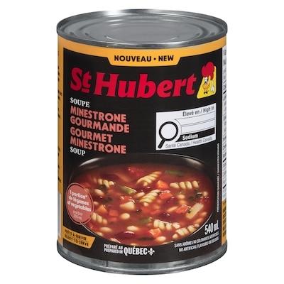 St Hubert Soup Gourmet Minestrone 540 ml, $0.56/100ml