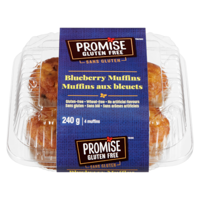 Promise Gluten Free Muffins aux bleuets 240 g, 2,92 $/100g