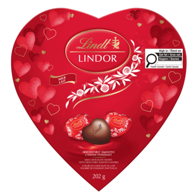 Lindt LINDOR Amour Milk Chocolate Hearts Box 202 g, $14.85/100g