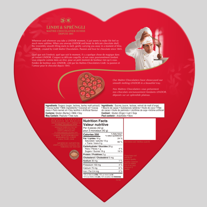 LINDOR Amour Milk Chocolate Hearts Box
