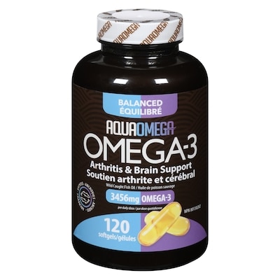 Aqua Omega Omega-3 Wild Caught Fish Oil Balanced 120 ea, $0.44/1ea