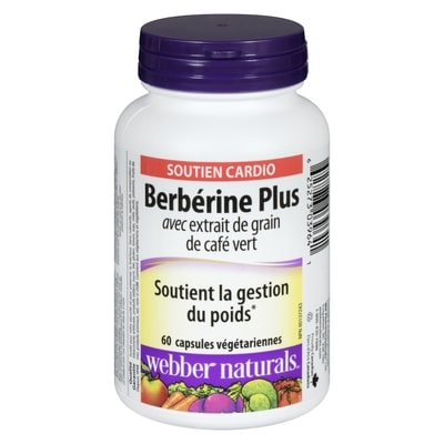 Webber Naturals Berbérine plus avec extrait de grain de café vert 60 ea, 0,43 $/1ch