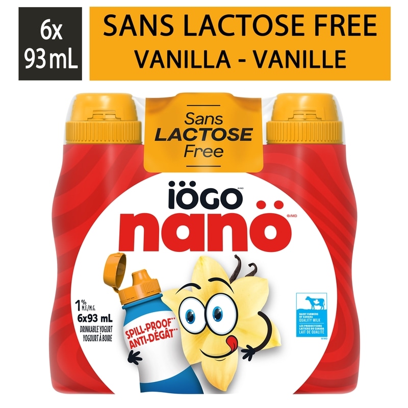 IOGO Nanö Drinkable Vanilla Lactose-Free Yogurt 1% - 558 ml | Zehrs