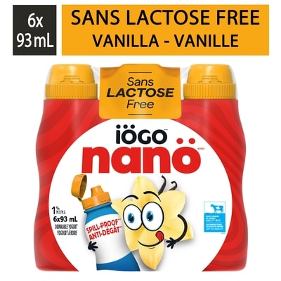 IÖGO Nanö yogourt à boire vanille sans lactose 1 % 558 ml, 0,63 $/100ml