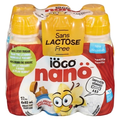 IÖGO Boisson au yogourt nano sans lactose vanille 558 ml, 0,63 $/100ml