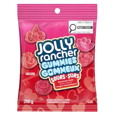 Jolly Rancher Surs rouges fantastiques gommeux 200 g, 2,00 $/100g