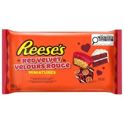 Reese’s Miniatures rouge velours 200 g, 3,00 $/100g