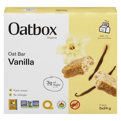 Oatbox Oat Bar Vanilla Organic 120 g, $4.58/100g