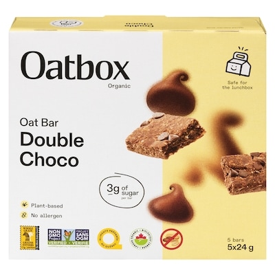Oatbox Oat Bar Double Choco Organic 120 g, $4.58/100g