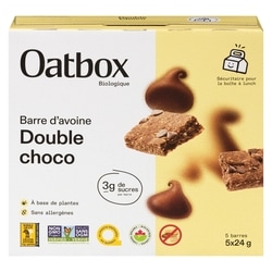 Oatbox Barre d'avoine double choco biologique 120 g, 3,75 $/100g