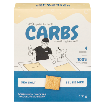 CARBS Sourdough Crackers Sea Salt 150 g, $4.66/100g