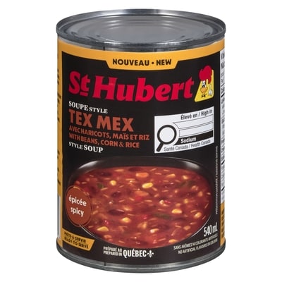 St Hubert Style Soup Tex Mex With Beans, Corn & Rice Spicy 540 ml, $0.46/100ml
