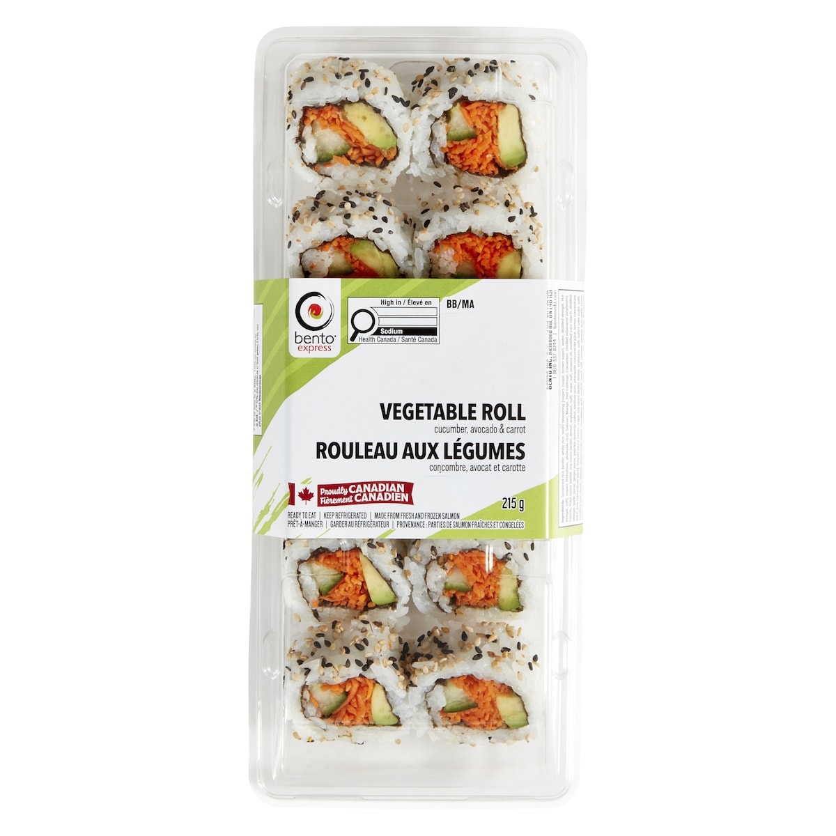 Bento Vegetable Roll 215 g, $3.49/100g