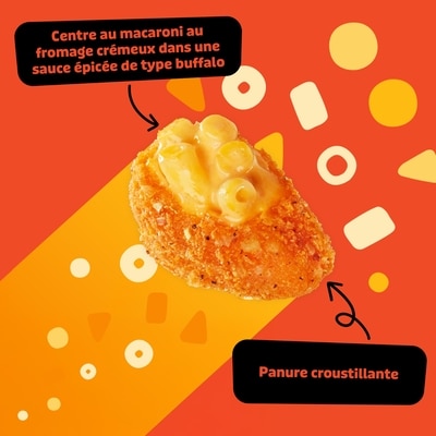 Bouchées de macaroni au fromage Buffalo
