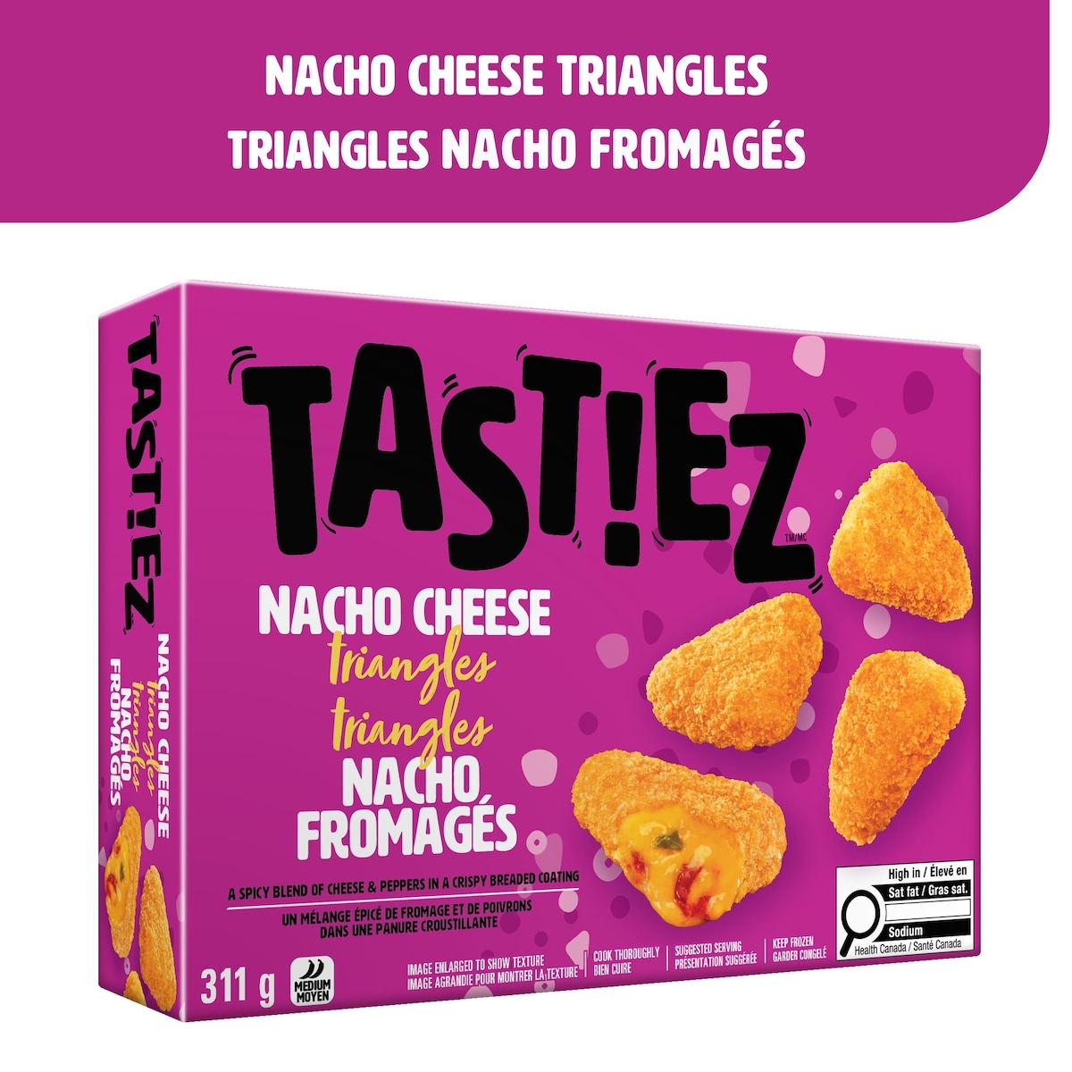Tast!ez Triangles nacho fromagés 311 g, 1,61 $/100g