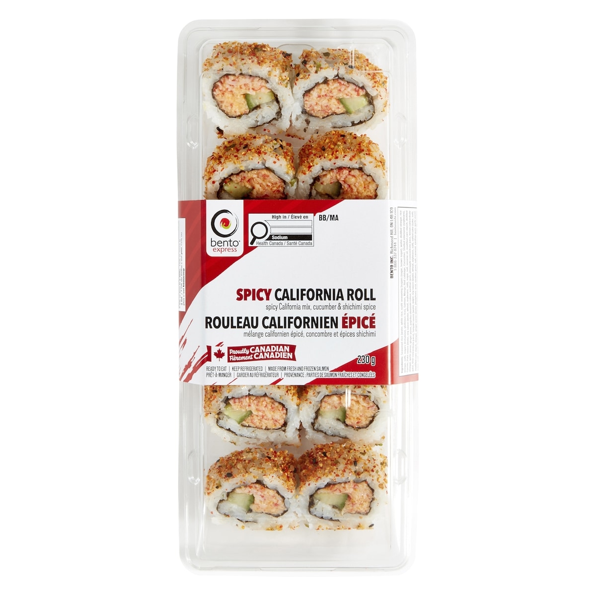 Bento Rouleau californien épicé 230 g, 3,26 $/100g