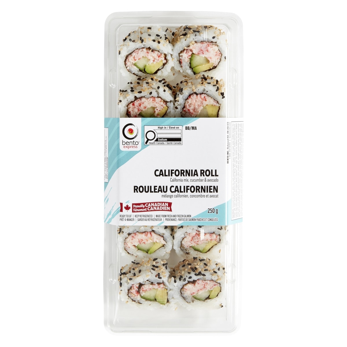 Bento Rouleau californien 250 g, 3,00 $/100g