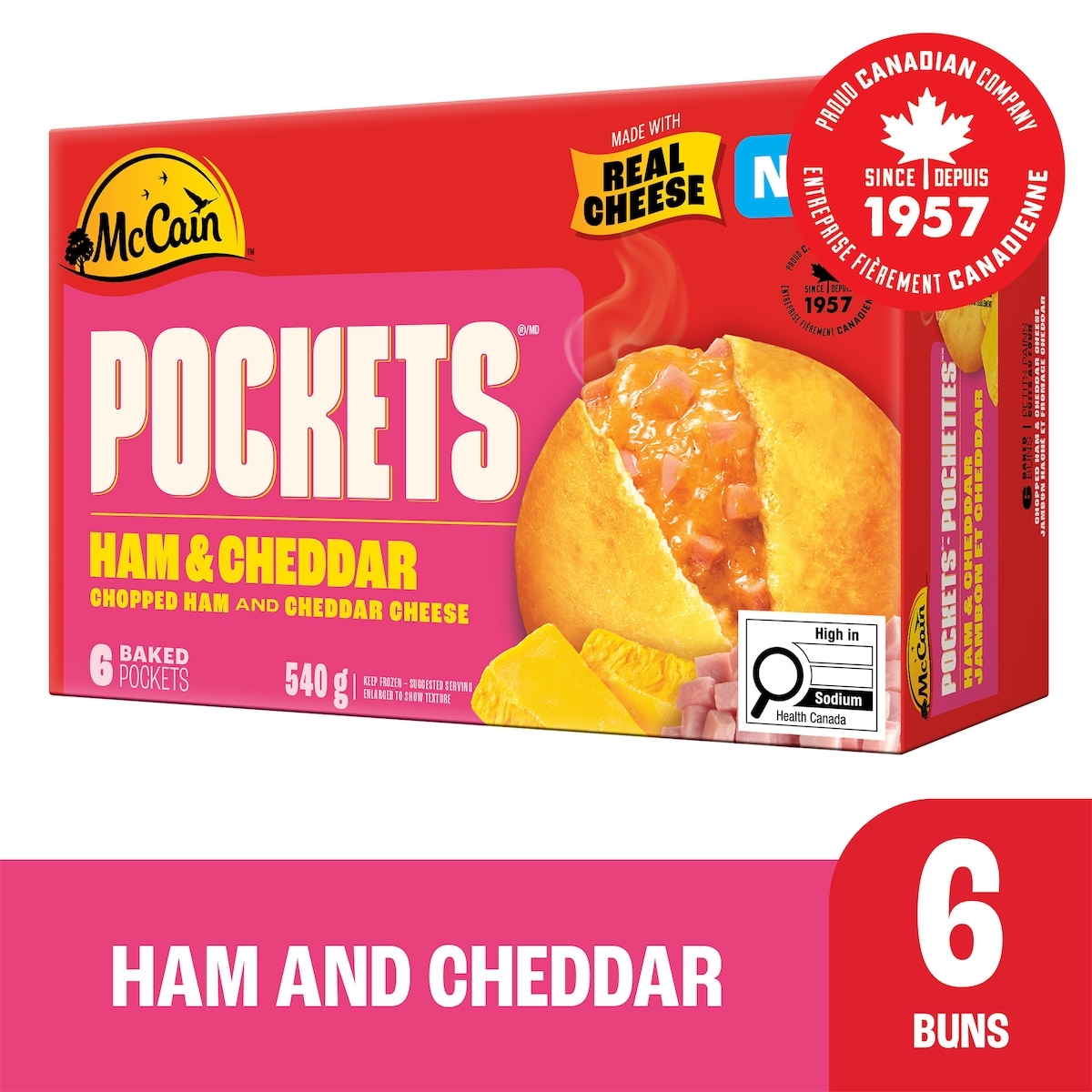 McCain Pockets Ham & Cheddar