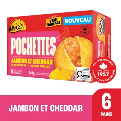 McCain ᴹᴰ Jambon et cheddar, paquet de 6 540 g, 1,66 $/100g
