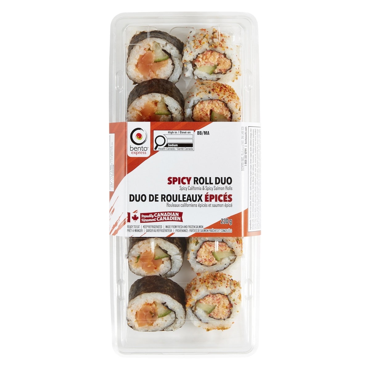 Bento Duo de rouleaux épicé 230 g, 4,34 $/100g