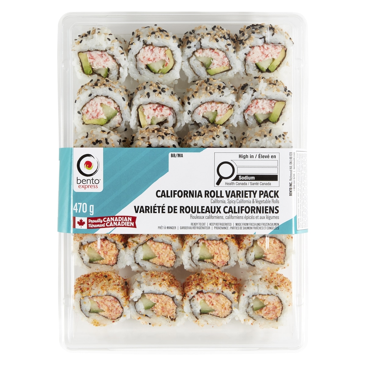 Bento California Roll Variety Pack 470 g, $3.40/100g