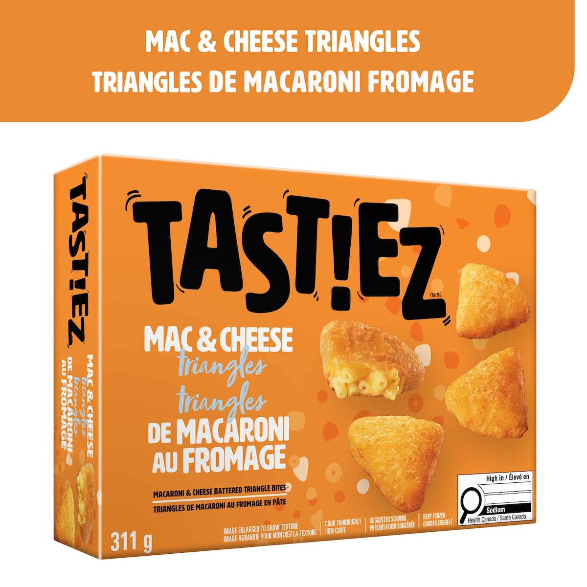 Tast!ez Triangles de macaroni au fromage 311 g, 2,57 $/100g