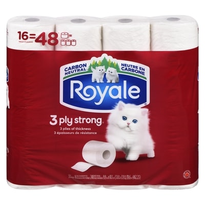 Royale Rouleaux de papier hygiénique 3 épaisseurs 16x248.0 ea, 0,01 $/1ch