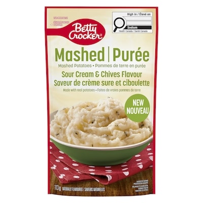 Pommes de terre en purée saveur de crème sure et ciboulette