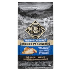 Nature’s Recipe Nourriture pour chiens naturelle chien adulte recette au poulet, aux patates douces et à la citrouille 1.8 kg, 1,00 $/100g